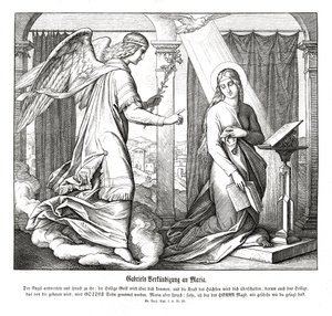 Annonciation, Évangile de Luc - Julius Schnorr von Carolsfeld