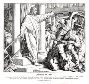Purification du temple, Évangile de Jean - Julius Schnorr von Carolsfeld