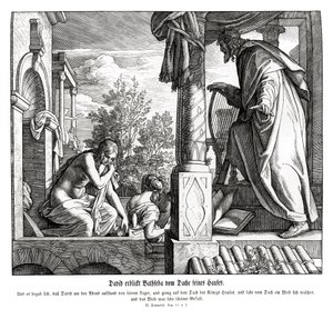 David voit Bethsabée sur le toit, 2 Samuel