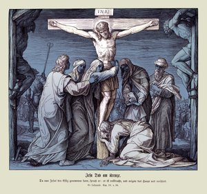 Mort de Jésus sur la croix, Évangile de Jean - Julius Schnorr von Carolsfeld