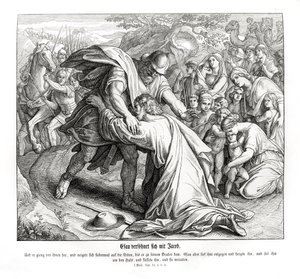Jacob et Ésaü se réconcilient, Genèse - Julius Schnorr von Carolsfeld