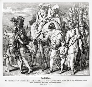 La fuite de Jacob vers Canaan, Genèse - Julius Schnorr von Carolsfeld