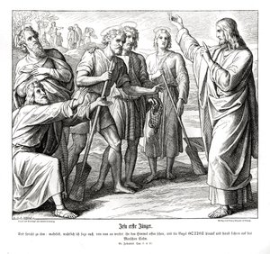 Jésus et Nathanaël, Évangile de Jean - Julius Schnorr von Carolsfeld
