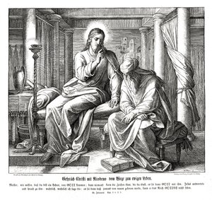 Jésus et Nicodème, Évangile de Jean - Julius Schnorr von Carolsfeld