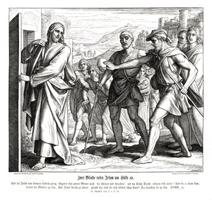Jésus et les aveugles, Évangile de Matthieu - Julius Schnorr von Carolsfeld
