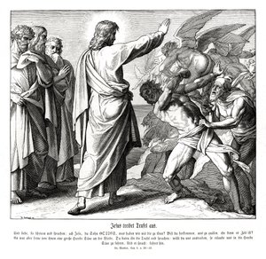 Jésus chasse les démons, Évangile de Matthieu