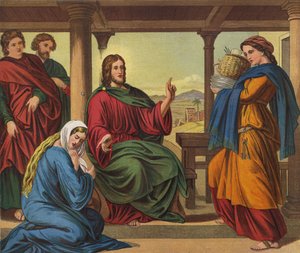 Jésus dans la maison de Marthe - Julius Schnorr von Carolsfeld
