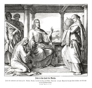 Jésus dans la maison de Marthe, Évangile de Luc