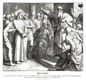 Le procès de Jésus devant Caïphe, Évangile de Matthieu - Julius Schnorr von Carolsfeld
