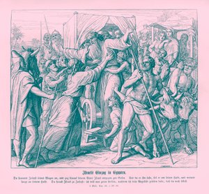 Le père de Joseph arrive en Égypte, Genèse - Julius Schnorr von Carolsfeld