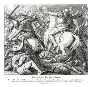 La victoire de Josué sur les Amorites, Josué - Julius Schnorr von Carolsfeld
