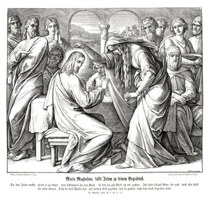 Marie-Madeleine oint Jésus, Évangile de Matthieu - Julius Schnorr von Carolsfeld