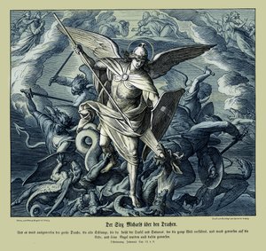 Victoire de Michel sur le dragon, Apocalypse - Julius Schnorr von Carolsfeld