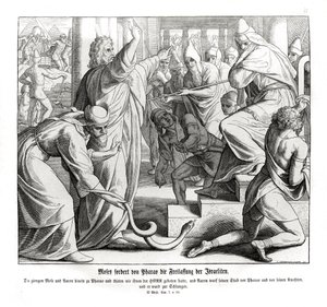 Moïse demande la libération des Israélites, Exode - Julius Schnorr von Carolsfeld