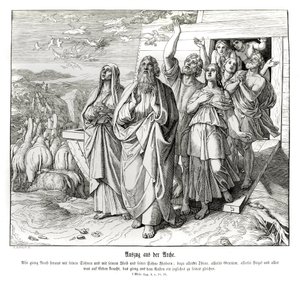 Noé et sa famille après le déluge, Genèse - Julius Schnorr von Carolsfeld