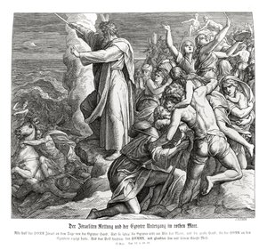 Séparation de la mer Rouge, Exode - Julius Schnorr von Carolsfeld