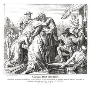 Paul quitte les Éphésiens, Actes des Apôtres - Julius Schnorr von Carolsfeld