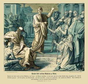 Paul prêche à Athènes, Actes des Apôtres - Julius Schnorr von Carolsfeld