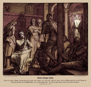 Pierre renie Jésus, Évangile de Luc