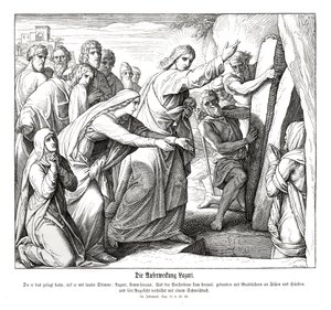 Résurrection de Lazare, Évangile de Jean - Julius Schnorr von Carolsfeld