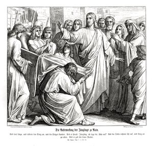 Résurrection du garçon de Naïn, Évangile de Luc - Julius Schnorr von Carolsfeld