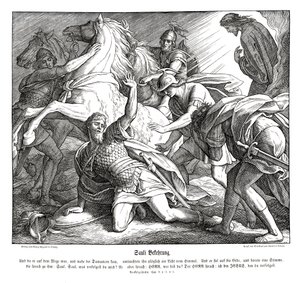 Saul sur le chemin de Damas, Actes des Apôtres - Julius Schnorr von Carolsfeld