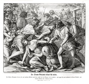 Les fils de Benjamin et les filles de Silo, Juges - Julius Schnorr von Carolsfeld