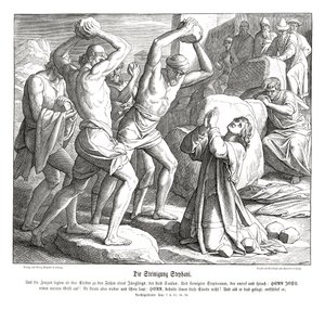 Lapidation de Stephen, Actes des Apôtres - Julius Schnorr von Carolsfeld