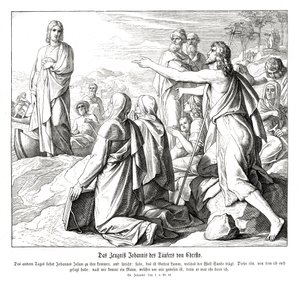 Témoignage de Jean-Baptiste, Évangile de Jean - Julius Schnorr von Carolsfeld
