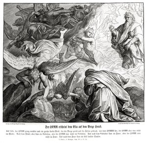 Le Seigneur apparaît à Élie sur le mont Horeb - Julius Schnorr von Carolsfeld