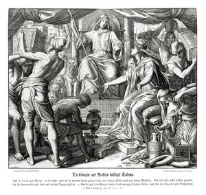 La reine de Saba honore le roi Salomon - Julius Schnorr von Carolsfeld