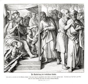 La division de la terre promise, Josué - Julius Schnorr von Carolsfeld