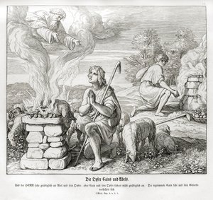 Les offrandes de Caïn et Abel, Genèse - Julius Schnorr von Carolsfeld