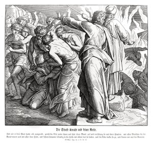 La punition de Koré, Nombres - Julius Schnorr von Carolsfeld