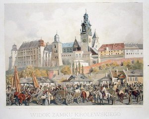 Vue du château de Krolewskiego, Cracovie, de 