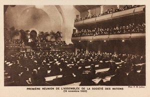 Première réunion de la Société des Nations à Genève, 15 novembre - Jullien F. H.