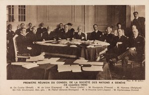 Album "Jack Bosio - Campagne de guerre 1917-1920": réunion du Conseil de la Société des Nations à Genève - Jullien F. H.