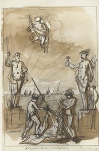 Commerce et navigation, décoration sur le Nieuwmarkt, 1795
