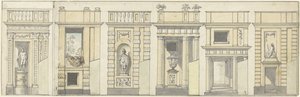 Six dessins pour un mur décoratif