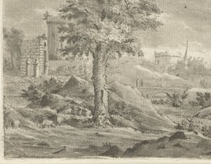 Paysage avec berger et moutons - Jurriaan Cootwijck