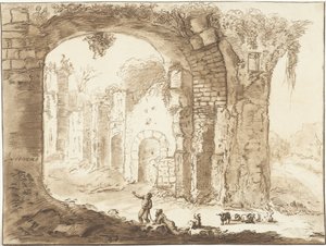 Paysage avec ruine