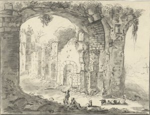 Paysage avec ruine
