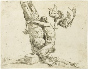 Cupidon punissant un satyre - Jusepe de Ribera