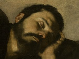 Le Songe de Jacob, détail du visage - Jusepe de Ribera