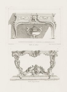 Table de cabinet, 6e planche, pl. 47 dans Oeuvre - Juste Aurèle Meissonnier