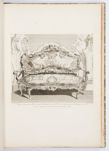 Canapé exécuté pour M. le comte de Bielinski Grand Maréchal de la Couronne de Pologne, en 1735.; Canapé exécuté pour le comte de Bielinski en 1735, 4e planche - Juste Aurèle Meissonnier