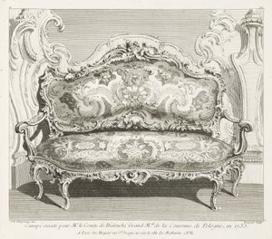 Canapé executé pour Mr. le Comte de Bielinski Grand M.al de la Couronne de Pologne, en 1735.; Canapé exécuté pour le comte de Bielinski en 1735, 4th Plate