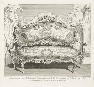 Canapé exécuté pour le comte de Bielinski en 1735, 4e planche - Juste Aurèle Meissonnier