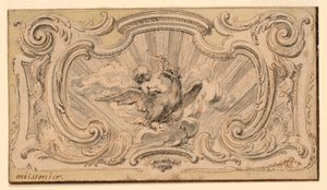 Conception pour un panneau ornemental - Juste Aurèle Meissonnier