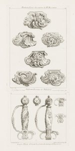 Différents desseins de tabatières, première planche, p. 49 dans Oeuvre - Juste Aurèle Meissonnier